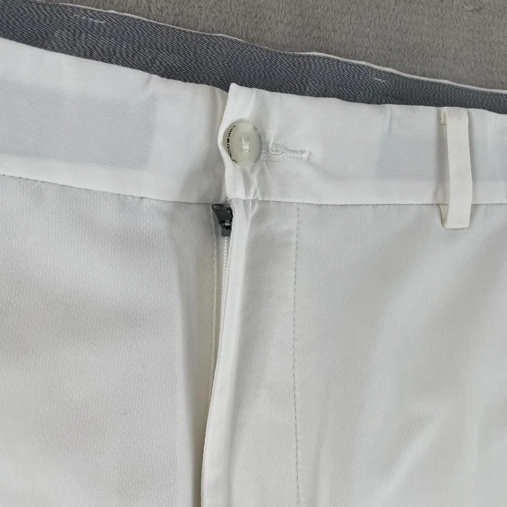 Nike Flex Hybrid Pants Men 38x32‎ White Performance Golf Straight Fit Vents